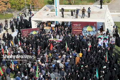 تشییع پیکر دو دانشجوی شهید حافظ امنیت در دانشگاه فردوسی