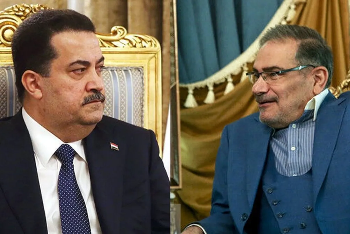 شمخانی: هرگونه تنش در مناطق مرزی مخل امنیت مردم است| نخست‌وزیر عراق: امنیت دو کشور از یکدیگر جدا نیست