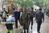 استقرار و کمک‌رسانی تیم ویژه مقابله با بلایای طبیعی ارتش در مناطق سیلابی مشهد
