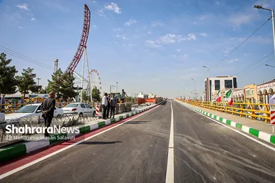 گزارش تصویری | بهره برداری از پل غربی سطح سوم تقاطع غیرهمسطح خیام مشهد