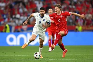 عکس‌هایی از بازی دانمارک و صربستان در یورو ۲۰۲۴