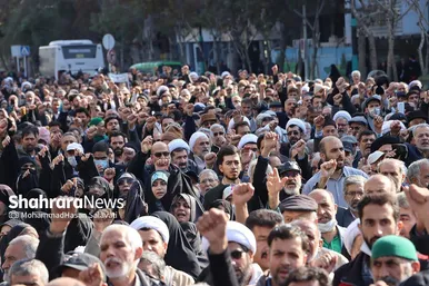 راهپیمایی اصناف، بازاریان و نمازگزاران پس از نماز جمعه مشهد