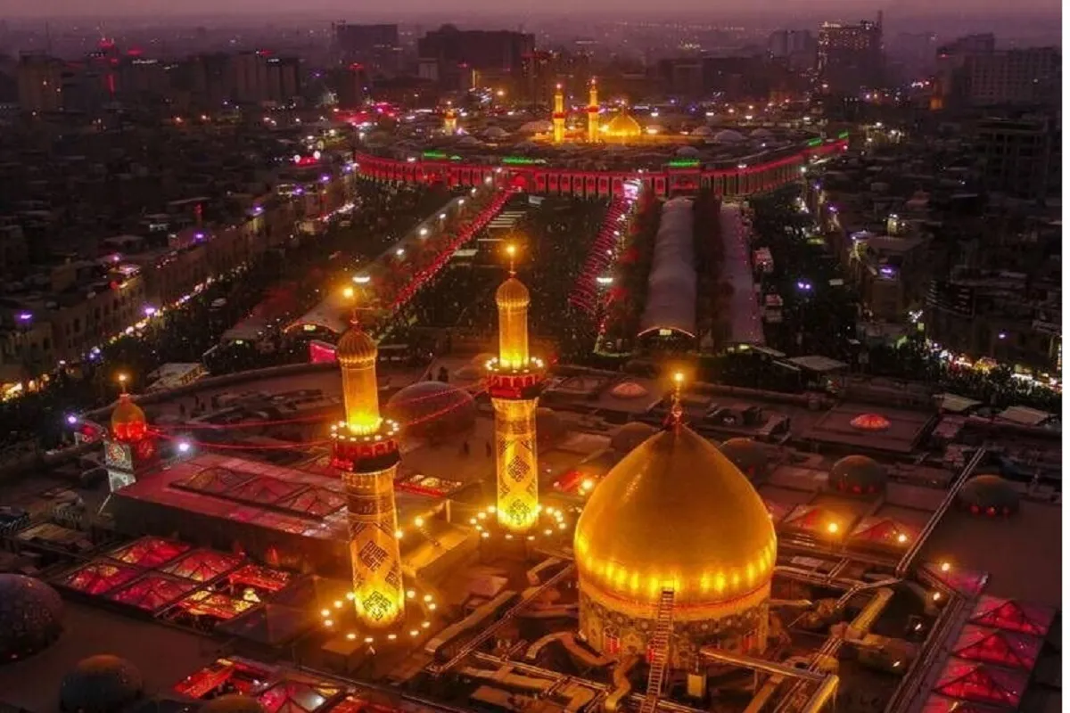 آغاز سال نو میلادی در حرم امام حسین (ع) + فیلم