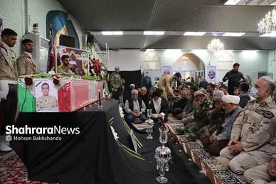 مراسم تشییع پیکر مطهر سرباز شهید «احمد لطفی» در مشهد