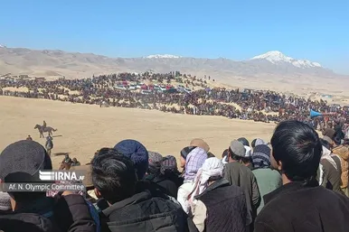 عکس‌هایی از مسابقه بزکشی در کِشم بدخشان