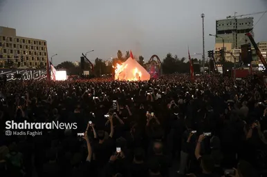 گزارش تصویری | مراسم خیمه سوزان عصر عاشورا در مشهد (۱۵ تیر ۱۴۰۴)