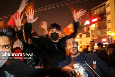 شادی مردم مشهد پس از صعود تیم ملی ایران به جام جهانی 2022