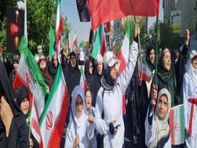 حضور مقتدرانه جامعه ورزش بانوان در رزمایش بزرگ &laquo;دختران جان&zwnj;فدای ایران&raquo;
