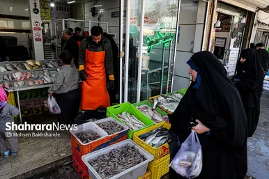بازار ماهی فروشان در شهرک عرب‌های مشهد