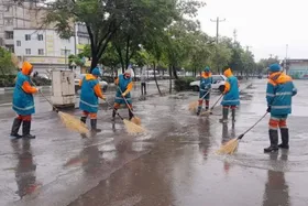 استقرار نیرو&zwnj;ها و تجهیزات خدمات شهری همزمان با شروع بارندگی در مشهد