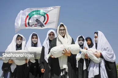 گزارش تصویری | تجمع دانش آموزان مشهدی در محکومیت کشتار کودکان غزه