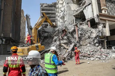 ششمین روز آواربرداری ساختمان متروپل آبادان