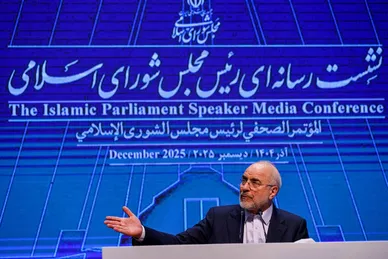 گزارش تصویری | نشست خبری رئیس مجلس شورای اسلامی