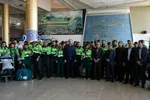 استقبال پرشور از بازگشت کاروان خدام الحسین (ع) شهرداری مشهد در فرودگاه مشهد