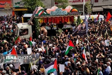 عکس‌هایی از مراسم تشییع پیکر شهید اسماعیل هنیه در تهران - ۱