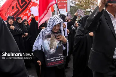 راهپیمایی انزجار مردم مشهد از جنایات رژیم صهیونیستی در لبنان و فلسطین