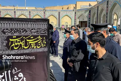 تشییع پیکر مرحوم حیدر رحیم‌پور ازغدی در حرم امام رضا (ع)