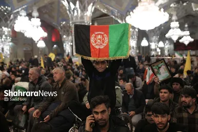گزارش تصویری | اجتماع مهاجران افغانستانی ساکن مشهد در سوگ قائد امت