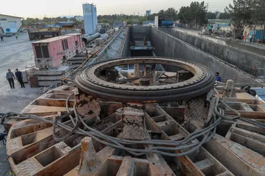 عملیات انتقال دستگاه TBM حفاری قطار شهری