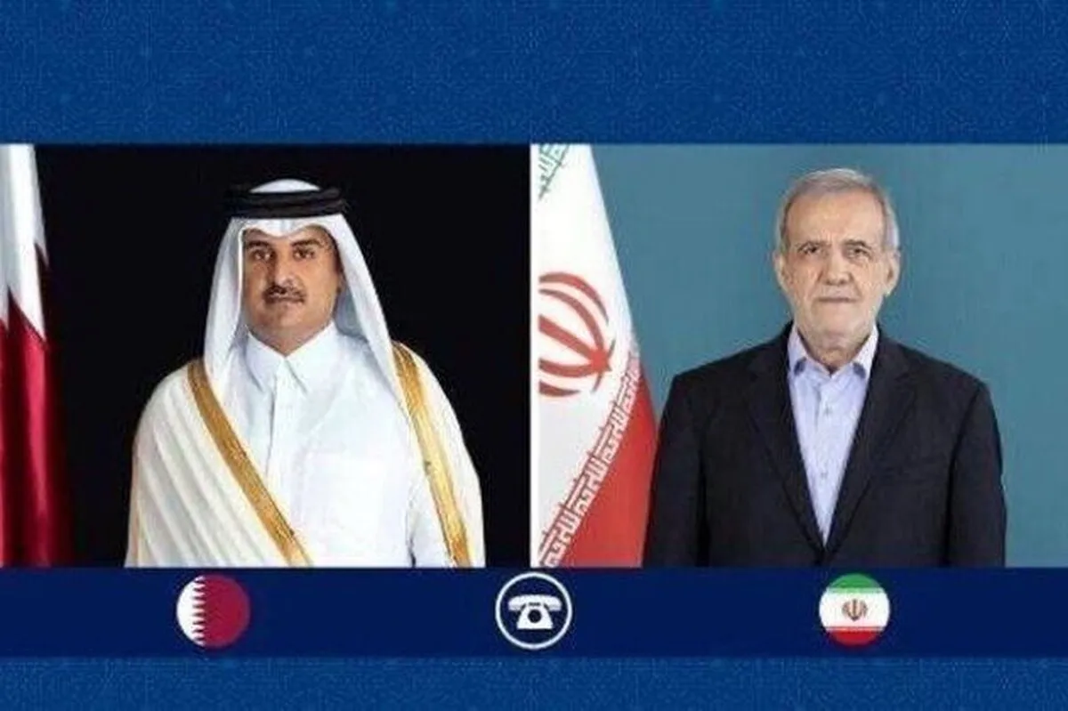 گفت‌وگوی تلفنی پزشکیان با امیر قطر| تأکید بر تقویت پیوندهای دوجانبه و تلاش برای توقف جنایات در غزه