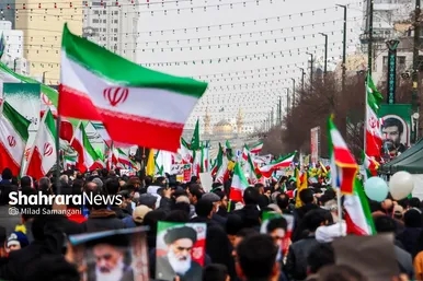 گزارش تصویری | راهپیمایی مردم مشهد در یوم الله ۲۲ بهمن ۲