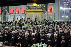 آیین شام غریبان شهادت امام رضا(ع) در حرم مطهر رضوی برگزار شد