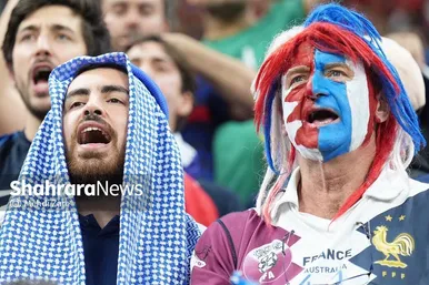 تماشاگران دیدار فرانسه و مراکش