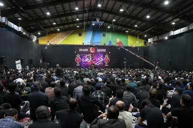 مراسم احیاء شب ۲۱ ماه رمضان و وداع با پیکر شهید گمنام در شهرک شهید رجایی
