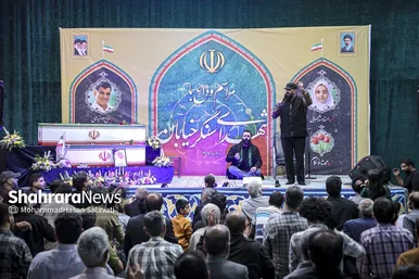 گزارش تصویری | مراسم وداع با پیکر مطهر شهدای سنگر خیابان
