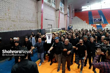 عکس‌هایی از مراسم تشییع پیکر مرحوم «علی اسعدی» فوتسالیست مشهدی
