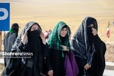 زائران پیاده در مسیر حرم مطهر رضوی