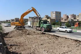 اجرای عملیات تعریض خیابان خیام شمالی در مشهد (۲۱ خردادماه ۱۴۰۴)