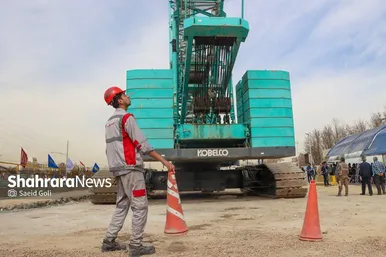 مراسم پایان حفاری مسیر شرقی خط ۳ قطار شهری مشهد