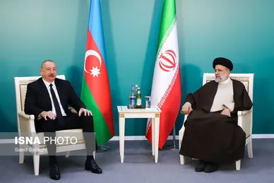 عکس‌های بهره‌برداری از طرح مشترک سد قیز قلعه‌سی توسط روسای جمهور ایران و آذربایجان