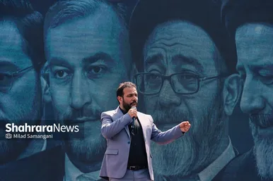عکس‌هایی از مراسم تشییع پیکر شهدای خدمت در مشهد (۱)