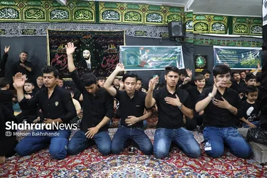 مراسم عزاداری شب هفتم محرم در حسینیه سادات نبی مهاجران افغانستانی‎