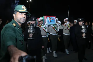 استقبال از پیکر شهید امیر عبدالهیان در مشهد