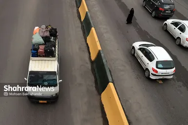 ورودی‌های شهر مشهد در آستانه نوروز ۱۴۰۱