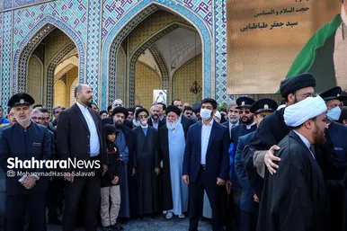 تشییع پیکر حجت الاسلام سید جعفر طباطبایی در مشهد