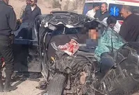فیلمی از تصادف خودرو همسر سقاب اصفهانی، معاون رئیس جمهور + جزئیات سانحه