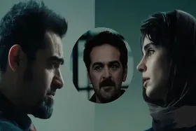 لاله مرزبان و میرسعید مولویان در پشت صحنه سریال آبان + عکس