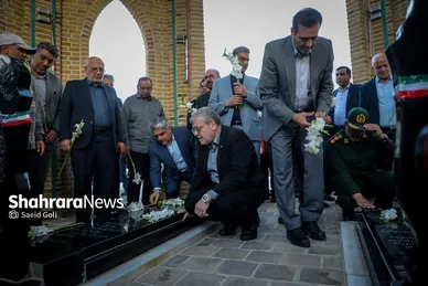 گزارش تصویری | رونمایی از یادمان شهدای بوستان‌های خورشید و اردیبهشت در مشهد