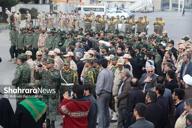 ورود پیکر مطهر ۱۲ شهید گمنام به مشهد