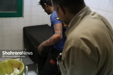 بخش سوختگی بیمارستان امام رضا(ع) در شب چهارشنبه سوری