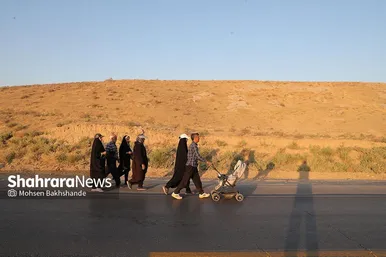 زائران پیاده حرم امام رضا (ع)