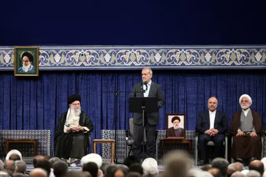 عکس‌هایی از مراسم تنفیذ مسعود پزشکیان (۷ مرداد ۱۴۰۳)
