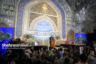 گزارش تصویری |  وداع با پیکر مطهر ۵ شهید خراسانی حمله آمریکایی-صهیونی در حرم مطهر رضوی