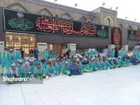 فیروزه‌پوشان رضوی در پناه گنبد‌های زرد کاظمین+ عکس