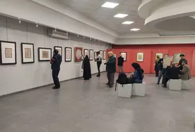 نمایشگاه خطاطی &laquo;یاس کبود&raquo; در مشهد گشایش یافت + فیلم