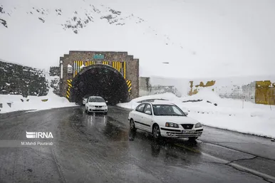ایران زیباست | بارش برف در جاده چالوس